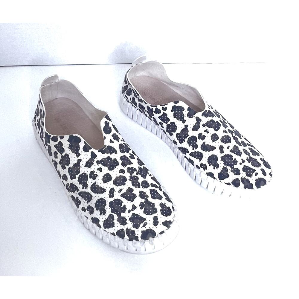 Ilse Jacobsen Tulip Women's Size 36 Animal Print Loafers Slip On Comfort Shoes